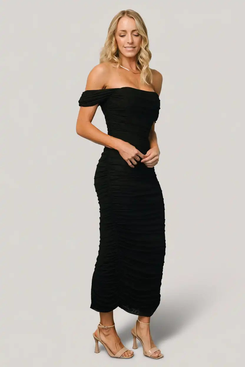 Alessandra Mesh Midi Dress