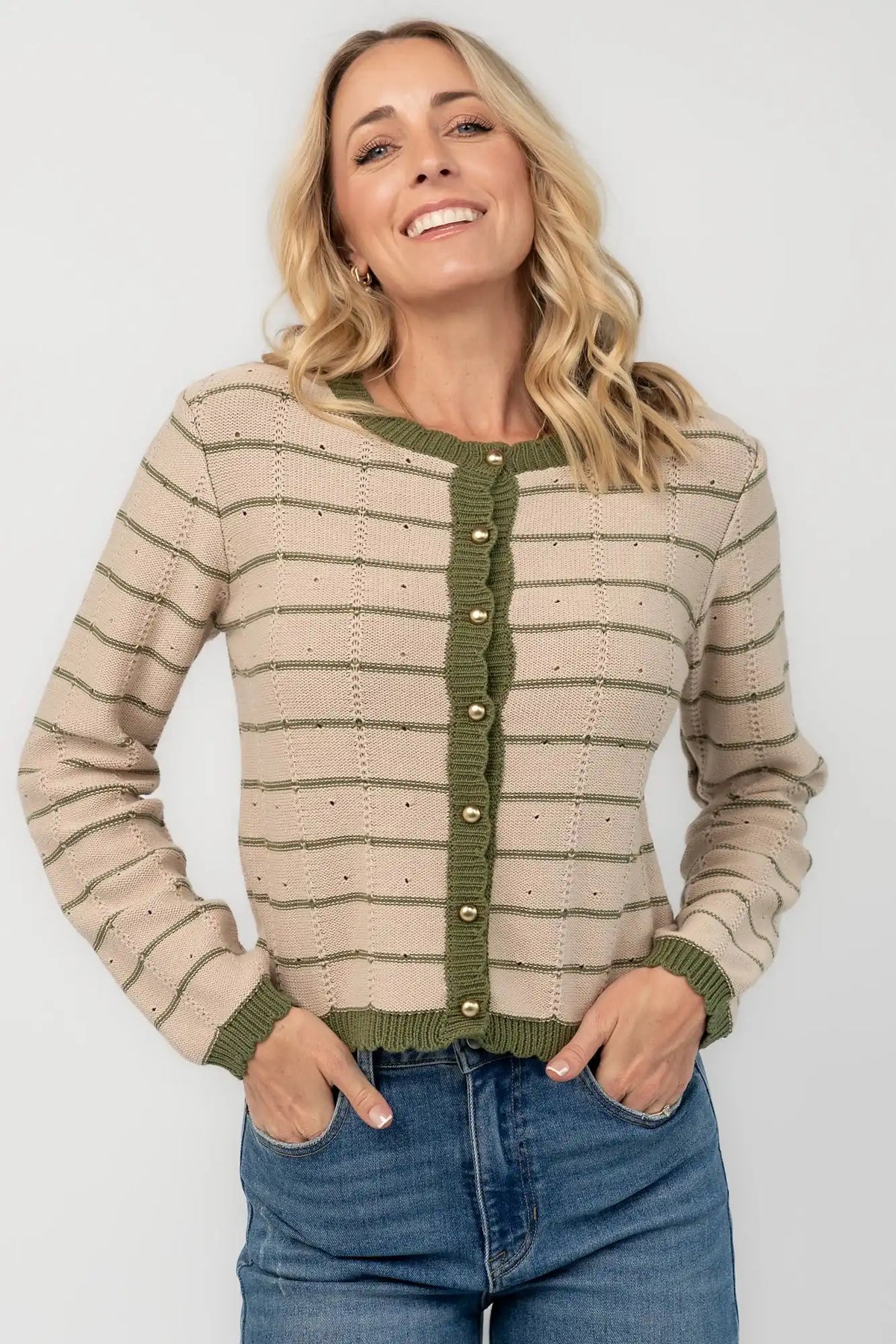 Quincie Striped Cardigan