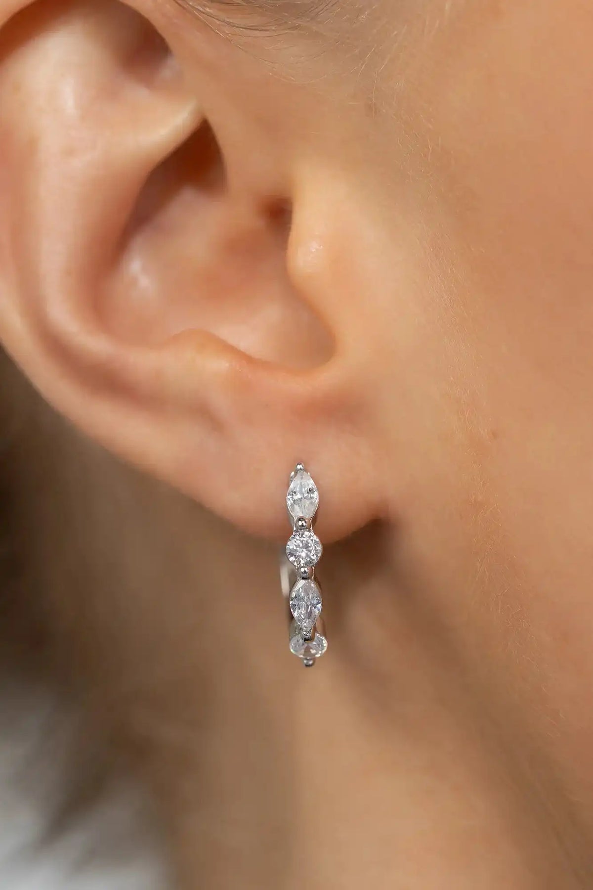 Aria Crystal Hoop Earrings